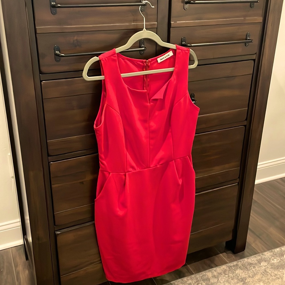 Red Dress with Pockets